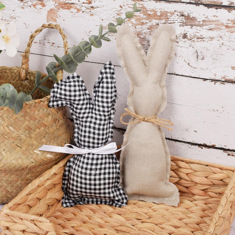 GISELA D Decorative Easter Bunny Set, 4 Pieces, Fabric Bunnies