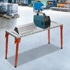 Welding Workbench Table, Adjustable Height Portable Steel Work Bench, Heavy-Duty