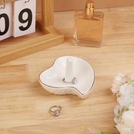 LZBALUYO Wedding Ring Holder for Jewelry, Engagement Ring Dish Jewelry Holder, Engaged Gifts for Her, Valentines Wedding Birthday Mother's Day Gift for Women Girls Mom Friends Sisters