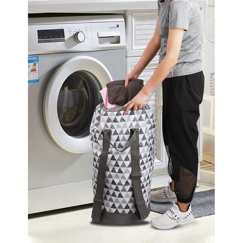 Dalykate Backpack Laundry Bag, Laundry Backpack with Shoulder Straps and