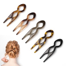 5 PCS French Hair Pins for WomenGirls French Twist Hair Tool for Thin & Thick HairCurved Shape for Better Head Fit Hair AccessoriesAnti-Slip Hair Sticks for Women