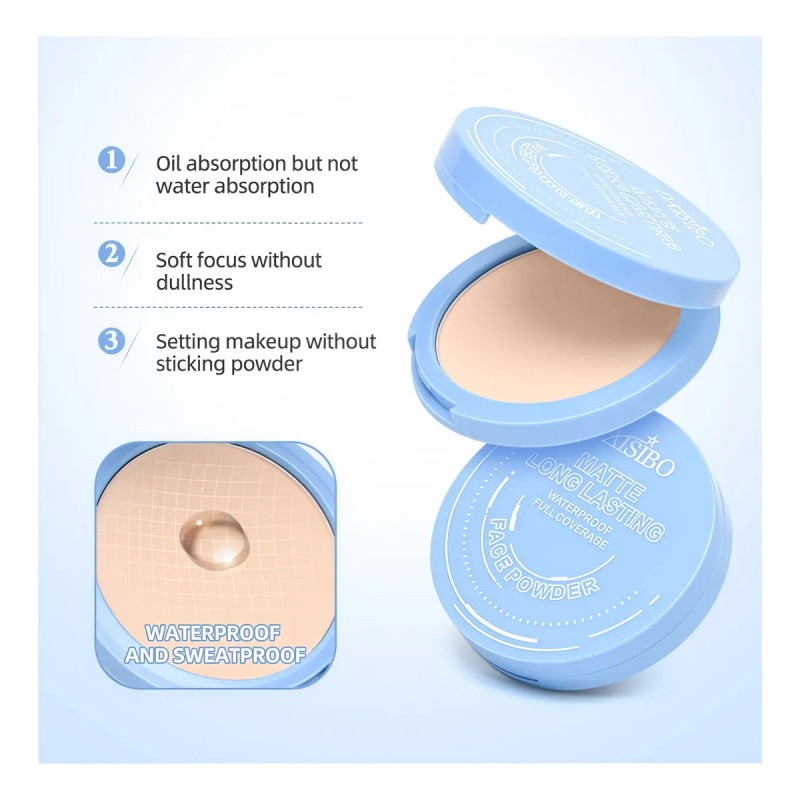 Base De Maquillaje Polvo Compacto Fijador Matte