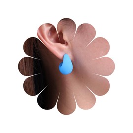 Inateannal Vintage Blue Velvet Hoop Earrings Chunky Red C Shape Stud Earrings Blue Acrylic Hoop Earrings Wide Hoop Earrings Lightweight Chunky Stud Earrings Jewelry for Women and Girls