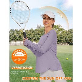 Blingfit Workout Shirts for Women Long Sleeve Yoga Athletic Tees Sports Breathable Gym Athletic Tops Sun UV Protection Outdoor Clothes