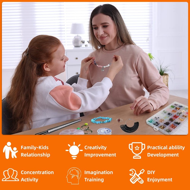 HONGTEYA 28 Colors Crystal Jewellery Making Kit with 1630 Pcs