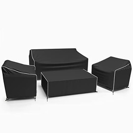 Gasadar Patio Furniture Covers 4 Piece, Waterproof Outdoor Furniture Covers, Patio Furniture Set Covers -Black