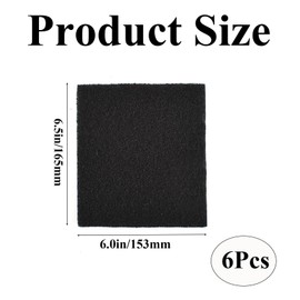 6pcs Charcoal Filter for Litter Box Activated Charcoal Air Purifier for Cat Litter Box with Hood 10.5x11.5cm Litter Box Tray Filter Deodorizes and Air Purifies