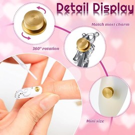 Nail Parts, Spinner, Set of 5, Rotating, Pedestal, Nail Parts, 3D Nail Art Rotary Bearing, For Women, Girls, DIY Craft Jewelry Accessories 4 x 5 x 2.5