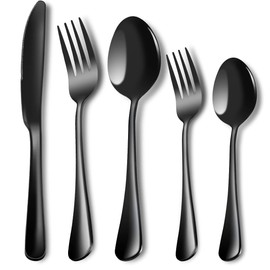 30 Piece Silverware Set, Flatware Cutlery Set for 6, 18/10 Stainless Steel Silverware, Durable Home Kitchen Eating Tableware Set,Restaurant, Wedding, Party,Dishwasher Safe