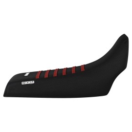 Yamaha 1987 - 2006 YAMAHA Banshee Gripper SEAT COVER All Black w/ Maroon Ribs #112
