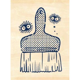 Beverly Stamp TSW-147 Hanko Ghibli My Neighbor Totoro Kurosuke and Brush