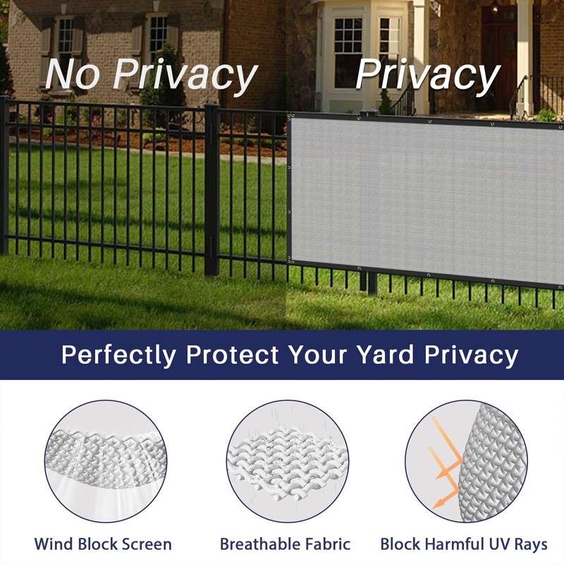 Windscreen4less Privacy Screen Fence 6' x 30' Heavy Duty Mesh