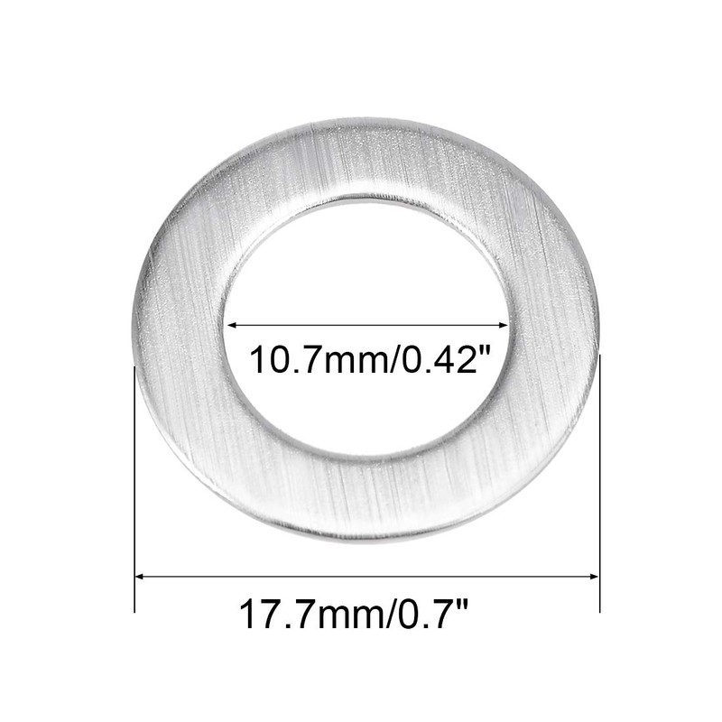 sourcing map 10 Pcs 11mm x 18mm x 0.8mm 304