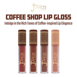 Juvia's Place Coffee Shop Lip Gloss ChocolateDrip - Moisturizing Beauty Tinted Clear Glows Hydrating Long Lasting Plumping Shine Glossy Colored Pout Stains Plumper Light Glass Filler Glaze Balm Makeup