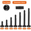 Wavanta 50Pcs Self Tapping Screws, 5.5 x 16mm Flat Head