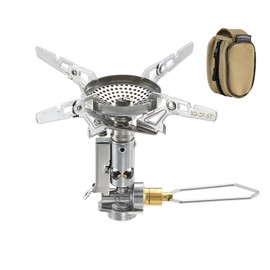 Campingmoon Portable Camping Gas Stove Ultralight Backpacking Stove With 4-Flex Outdoor Hiking Gear With Micro Regulator