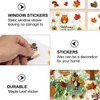 72 Pieces Fall Leaves Window Clings, Thanksgiving Maple Window Stickers,