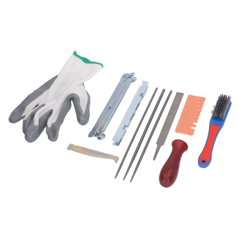 12Pcs Chainsaw Sharpener File Chain Saw Teeth Sharpening Tool Set