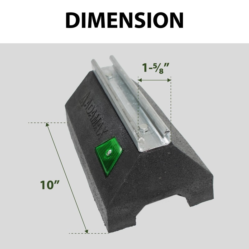 Adamax RTS14-10 Rooftop Support Block with Galvanized Steel Strut |