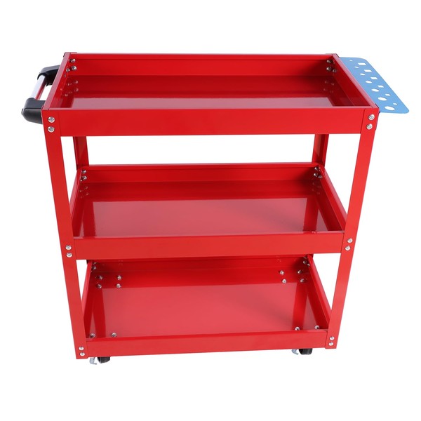 FLEXIMOUNTS Utility Cart, 3 Tier Rolling Mechanic Tool Cart, Heavy
