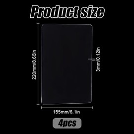 ORIGACH 4 Pcs Acrylic Cutting Pads for Embossing Machine Transparent Die Cutting Plates for Embossing Crafting, 22 x 15.5 x 0.3 cm