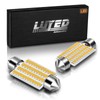 LUYED 569 578 LED Dome Light Bulbs Warm White Non-Polarity