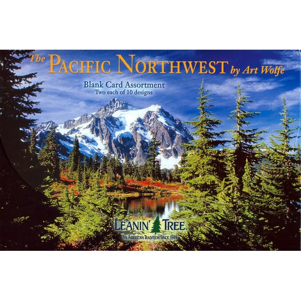 The Pacific Northwest by Art Wolfe (AST90658) - Blank Card Assortment by Leanin' Tree - 20 cards with full-color interiors and 22 designed envelopes