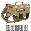 WINSEE Mesh Dog Harness with 10 Pet Patches for Large