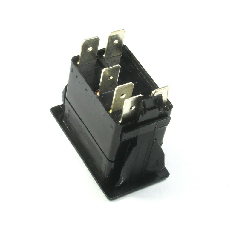 (HO #30) Carling Rocker Switch SPST, 20A 12VDC, Illuminated Green,