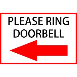 macago please ring doorbell signs Tin Sign 8 x 12 Inch