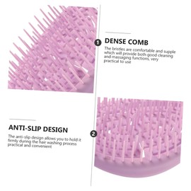 FRCOLOR 2Pcs Scalp Massager Hair Comb Comfortable Shampoo Brush for Hair Growth Portable Design for Dandruff Removal Stimulating