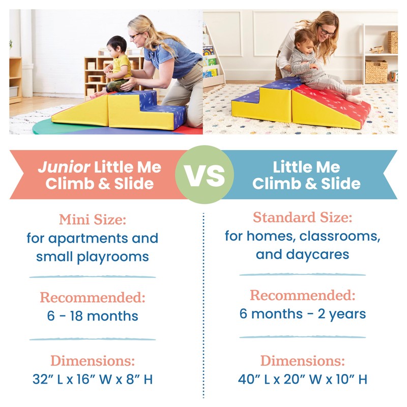 ECR4Kids Softzone Little Me Climb and Slide, Toddler Playset, Assorted,
