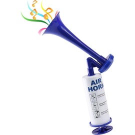 Unpoten AirHorn, Metal Fanfare Compressed Air Horn Loud, Signal Horn, Classic Air Horns Signal Horn Noiser, Football, Handball, World Cup, Air Pressure Fanfare, Cheer for Fireing, Blue