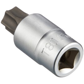 Koken 1/2 (12.7 mm) SQ. Torx Bit Socket, T80, Total Length: 2.4 inches (60 mm), 4025.60-T80