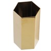 Pen Holder Hex Stainless Steel Gold Electroplating Durable Glossy Corrosion