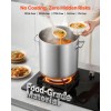 21 Quart Stainless Steel Stockpot with Glass Lid PFOA &