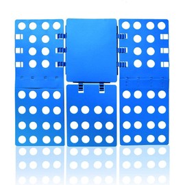 T Shirt Clothes Folder T-Shirt Folding Board Flip Fold Laundry Organizer Easy and Fast for Kid and Adult To Fold Clothes Blue