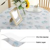 Qubjus Floral Round PVC Vinyl Tablecloth - Waterproof Oilproof Kitchen