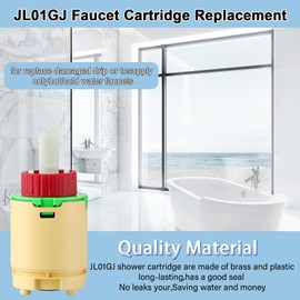 2Pack HJ-40 JL01GJ Shower Cartridge Replacement,40mm Faucet Cartridge Replacement,for Replaces Cartridge on Many Brands Tub and Shower Valve