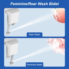 Bidet Attachment for Toilet, Ultra-Slim Dual Nozzle Bidet Attachment Adjustable Water Pressure Non-Electric Fresh Cold Water Bidet Toilet Seat Attachment for Feminine and Rear Wash