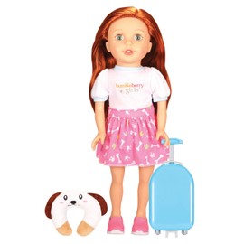 Bumbleberry Girls Travel Set - Cassidy, Auburn, 15 inches, LT15031