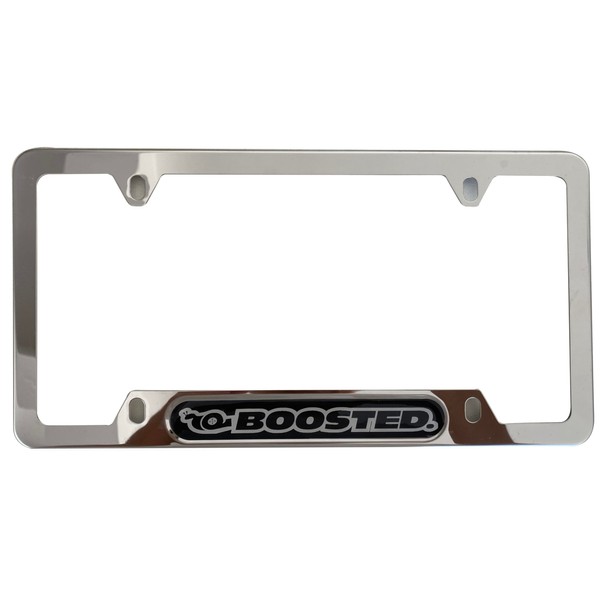 Funny Eco Boost Boosted License Plate Frame Cover Holder Chrome