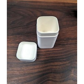 Empty Cardboard Push-Up Deodorant Containers - Square Shape 60g (2.2 oz) (White, 6-Pack)