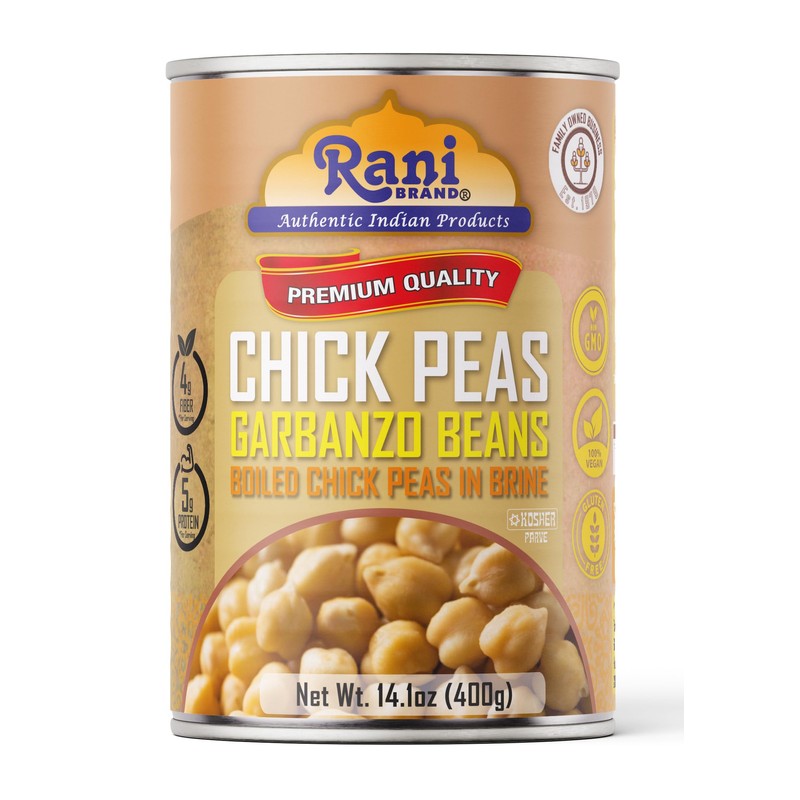 Rani Chick Peas, Garbanzo Beans (Boiled Chick Peas in Brine)