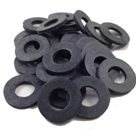 TERF® M5 Black Rubber Flat Washer M5 / 5mm ID (Hole) x 10mm OD x 1mm Thickness Flat Rubber Washers - Pack of 20