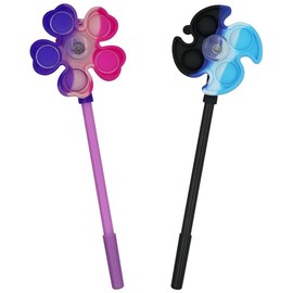 Merangue 15 Pack Fidget Pop Spinner Ballpoint Pens – Assorted Colours, Black Ink