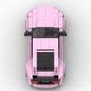 BeeEtMoc Custom Building Block Sports Car Set, Pink and Black,
