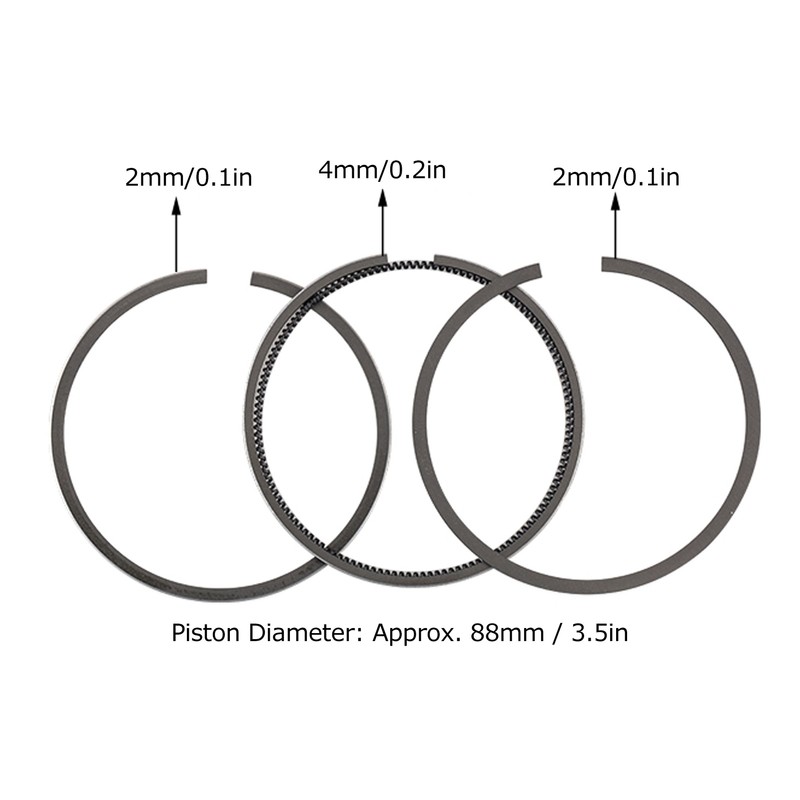 Piston Ring Set Replacement for AirCooled Diesel Generator Industrial Supplies