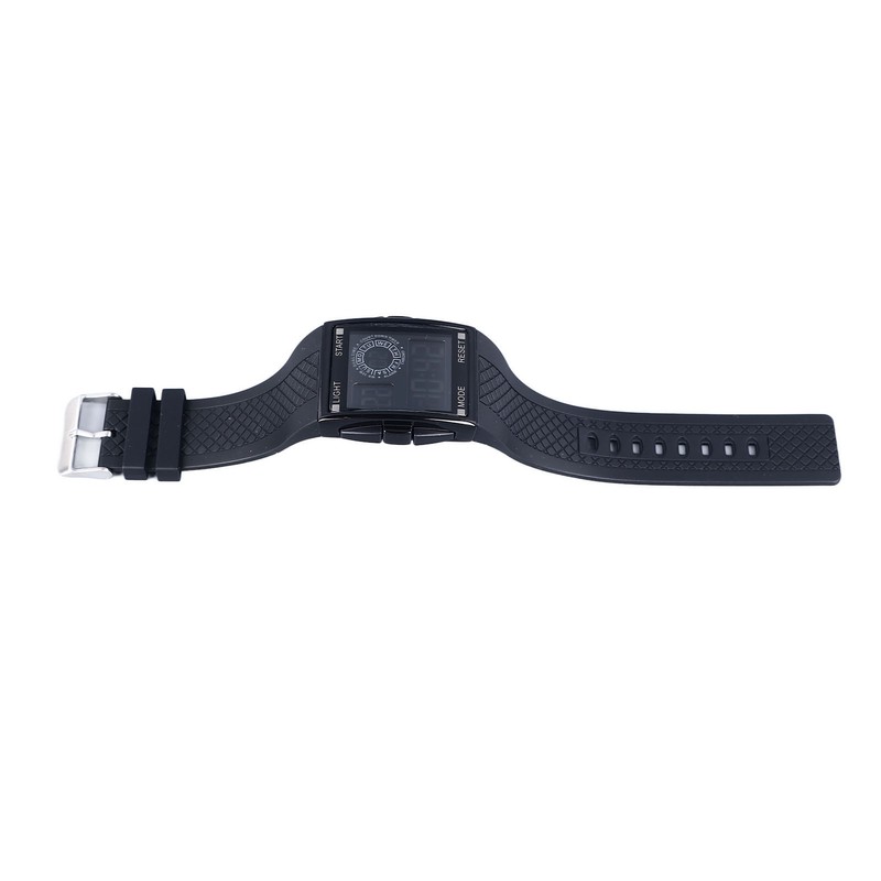 Digital Sport Watch Waterproof Stopwatch PU Leather Strap LED Luminous
