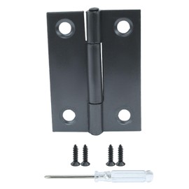 HARSKIYER 20 Pack Black Butt Hinges, 2 Inch 304 Stainless Steel Small Hinges with Mounting Screws for Window, Cabinet Door, Jewelry Box, Craft DIY, Furniture